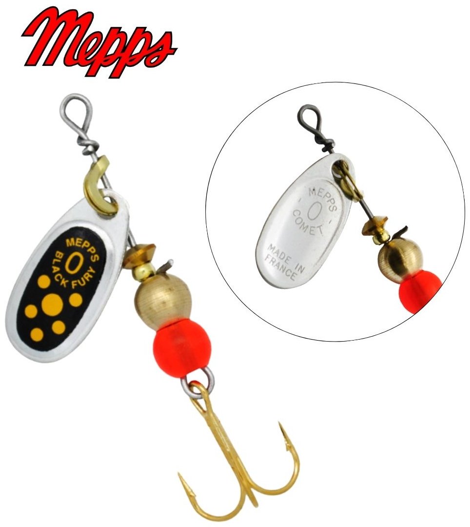 Блесна Mepps Black Fury Jaune №0# 2г. AG Silver 1 шт купить,NaN