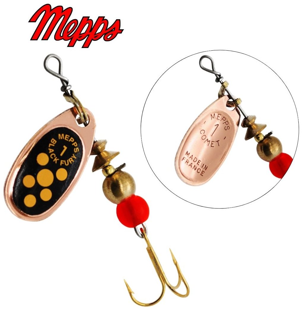 Блесна Mepps Black Fury Jaune №1# 3.5г. CU Copper 1 шт купить,NaN