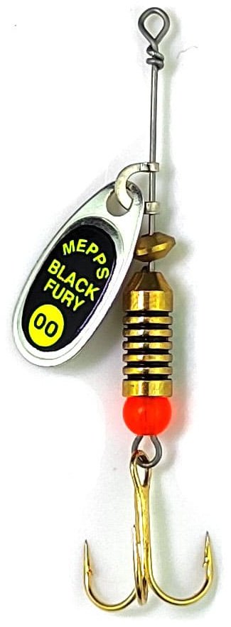 Блесна Mepps Comet Black Fury №00, 1.5г, Silver/Chartreuse Dots 1 шт купить,NaN