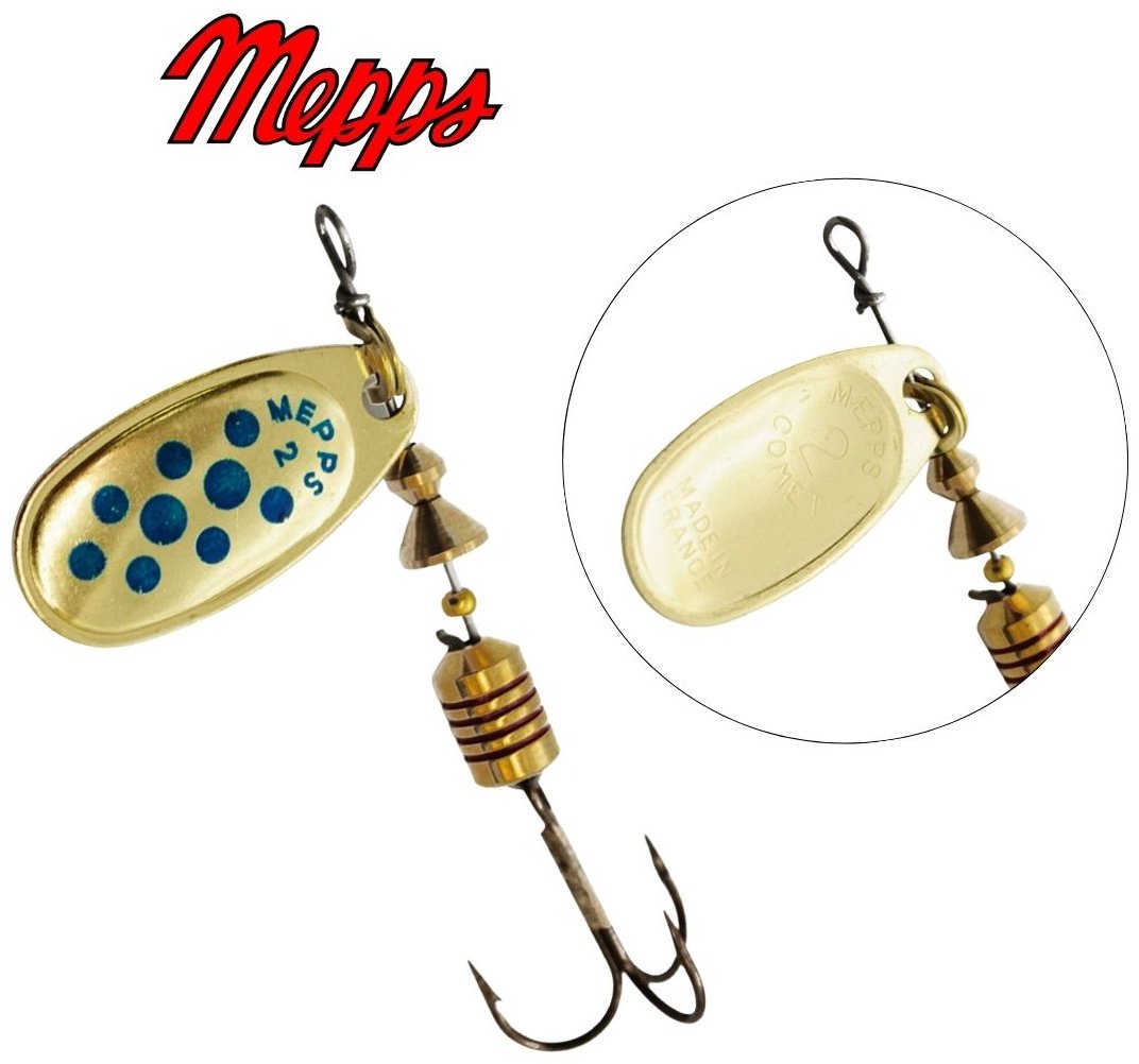 Блесна Mepps Comet PTS Bleus №2# 4.5г. OR Gold 1 шт купить,NaN
