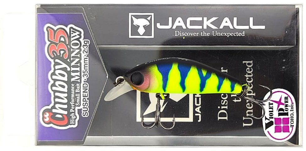 Воблер Jackall Jackall Chubby Minnow 35SP 35mm, 2.3g, Color UV Mat Chart Perch 1 шт купить,NaN