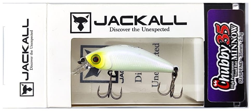 Воблер Jackall Jackall Chubby Minnow 35SP 35mm, 2.3g, Color Bone 1 шт купить,NaN