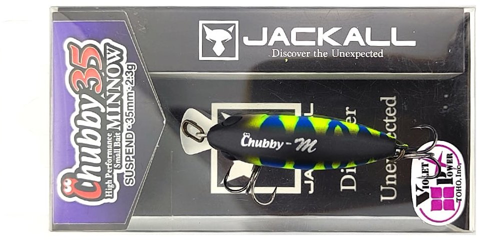 Воблер Jackall Jackall Chubby Minnow 35SP 35mm, 2.3g, Color UV Mat Chart Perch 1 шт купить,NaN