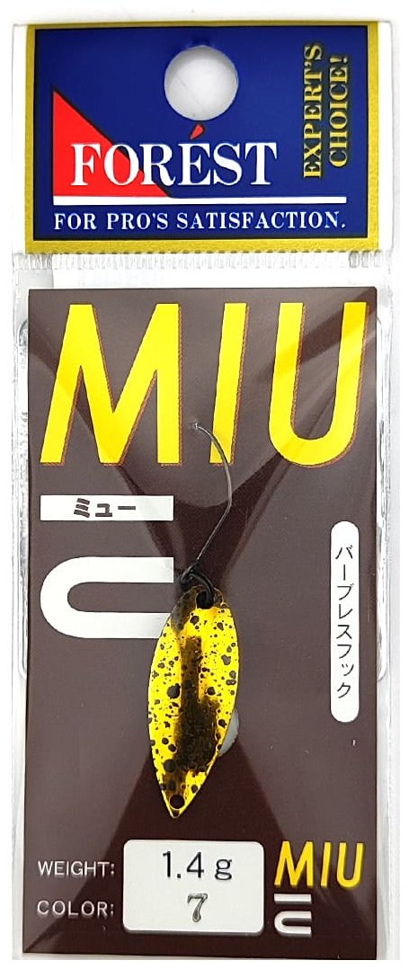 Блесна FOREST Forest Miu 1.4gr 1 шт 25 мм Gold Shot купить,NaN