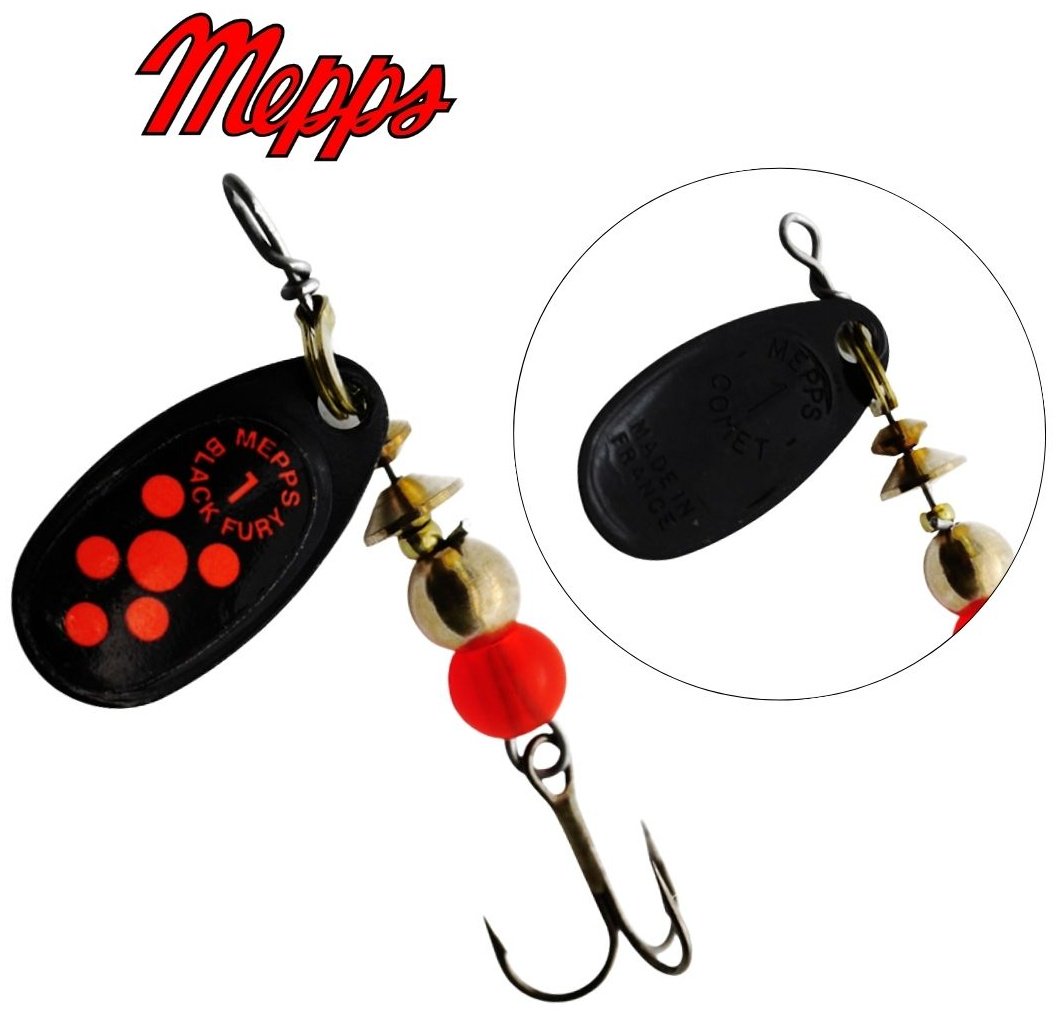 Блесна Mepps Black Fury Orange №1# 3.5г. NR Black 1 шт купить,NaN