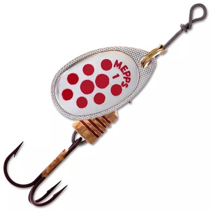 Блесна Mepps AGLIA DECORE №1, Блистер, 3.5г, AG/RG Silver Red Dot 1 шт купить,NaN