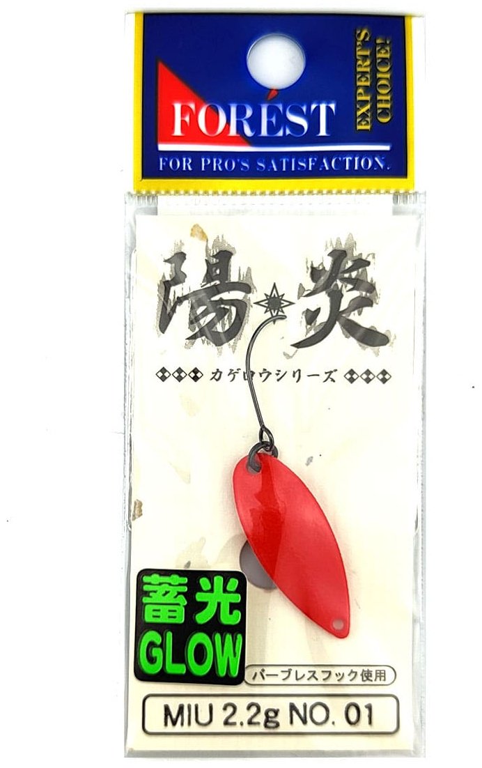 Блесна FOREST Forest Miu Kagerou series Glow 2.2g 1 шт 28 мм Red Glow купить,NaN