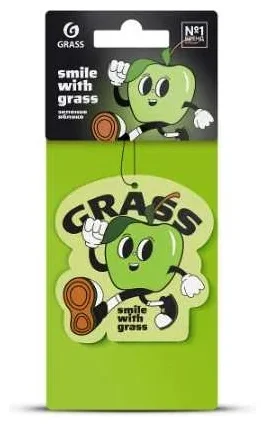 Ароматизатор автомобильный Grass ST-1480 смайл green apple купить,NaN