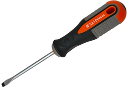 Отвертка стержневая шлицевая ROUND GRIP, SL6x100 мм OMBRA 750610 