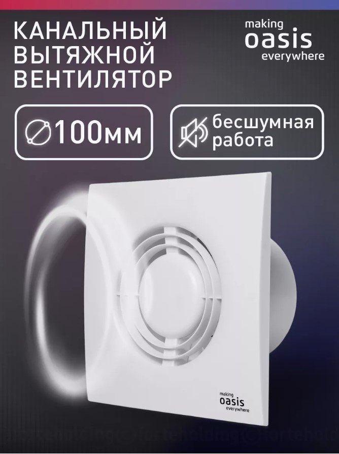 Вытяжной вентилятор Oasis осевой D100 мм 14Вт, Loft 100/90