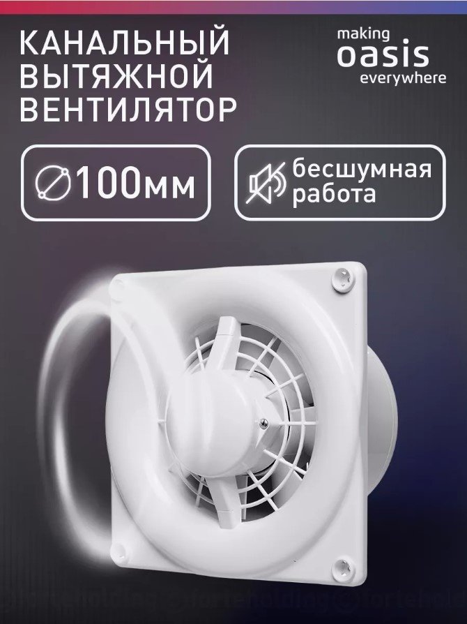 Вытяжной вентилятор Oasis осевой D100 мм 16Вт, Modern 100