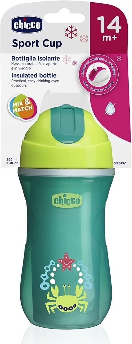 Chicco Sport Cup 14+ 266 мл зелёный - ForteMarket Chicco Sport Cup 14+ 266 мл зелёный купить,0