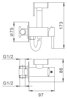 Frap гигиенический душ F7505-2 купить,0