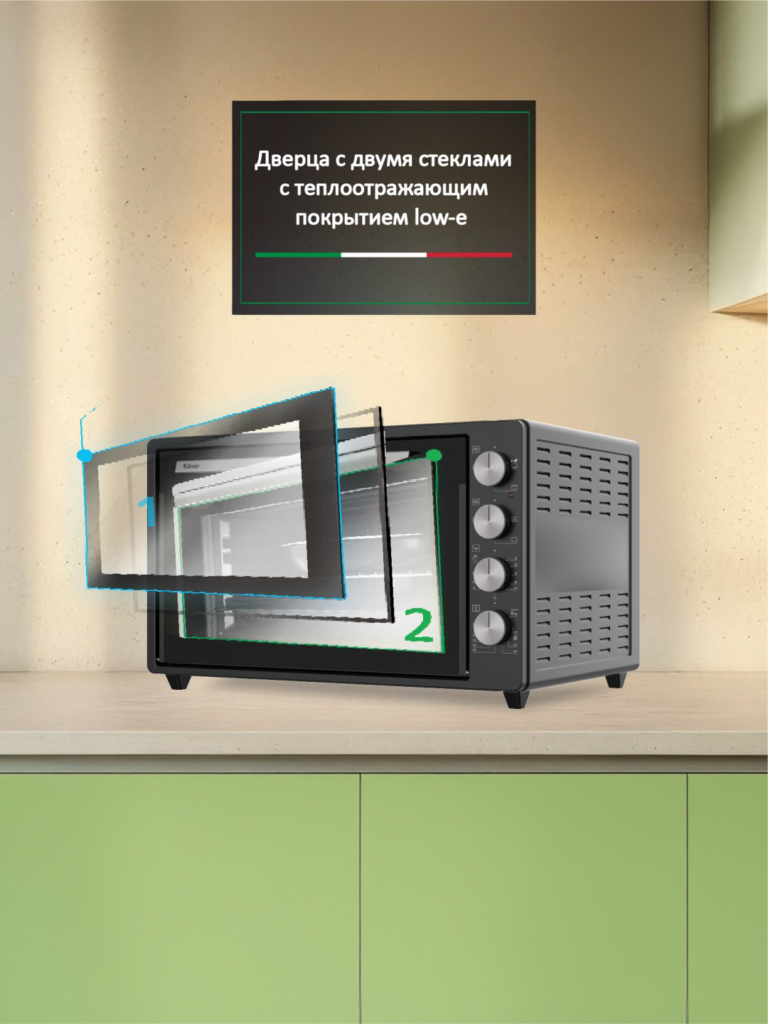 Настольная электропечь Ardo MO7052A2 антрацит купить,NaN