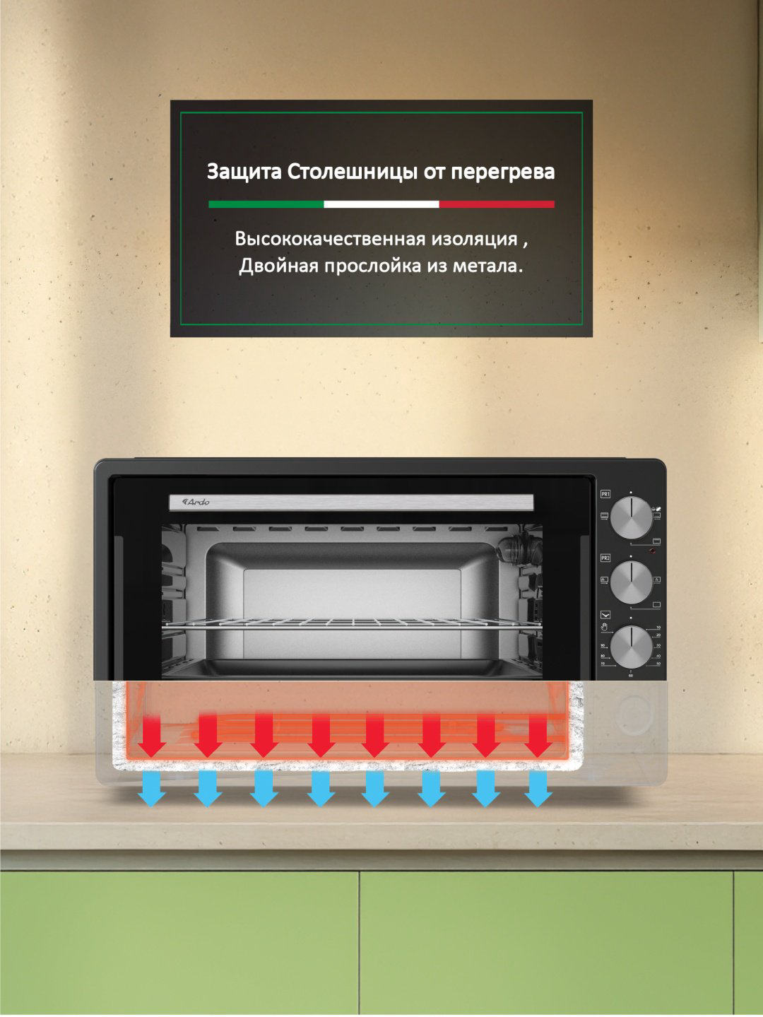 Настольная электропечь Ardo MO7052A2 антрацит купить,NaN