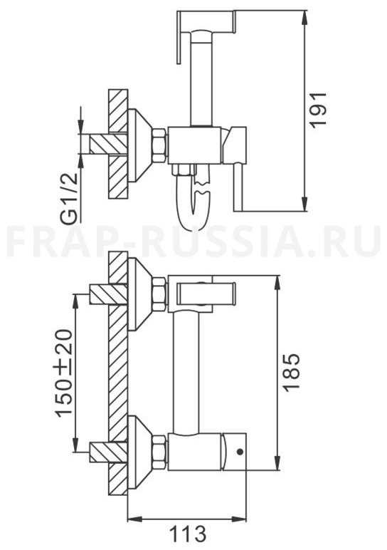 Frap гигиенический душ F7503-9 купить,24650