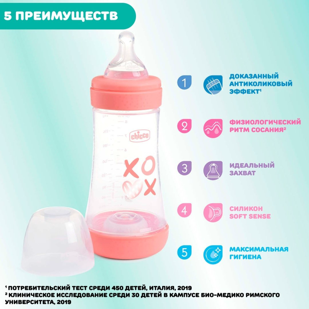 Бутылочка Chicco 00020223110040 розовый купить,NaN
