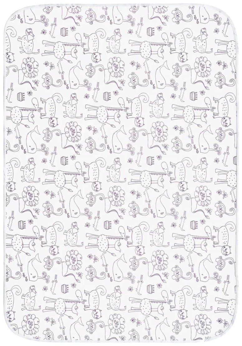 ROXY-KIDS R-0078 пеленка непромокаемая, 1 шт, 68х100 см, ПВХ, белый купить,0
