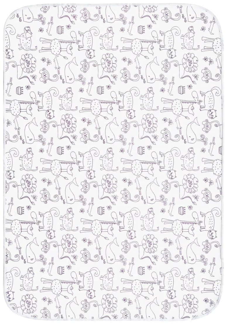 ROXY-KIDS R-0078 пеленка непромокаемая, 1 шт, 68х100 см, ПВХ, белый купить,NaN