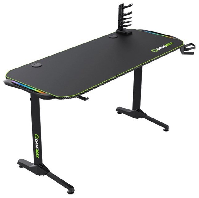 Стол компьютерный Game Max D140 Carbon RGB, 140х60x77 см, черный