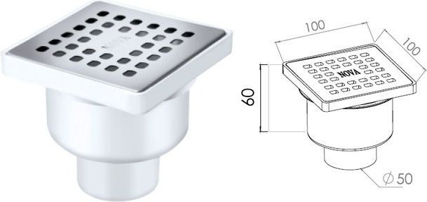 AV Engineering трап AVE5010102 (10х10 см) купить,NaN