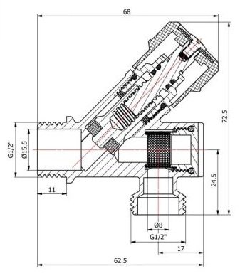 AV Engineering вентиль запорный AVE2571212 1 шт купить,0