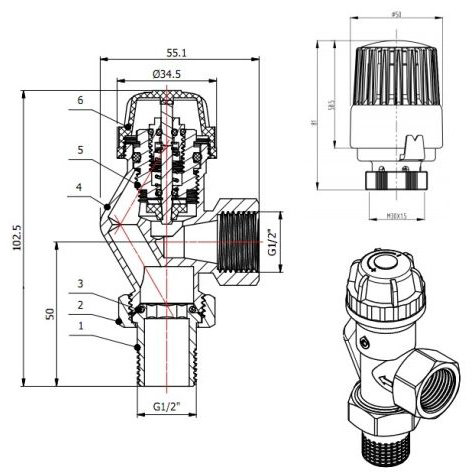 AV Engineering вентиль проходной AVE298612 1 шт купить,NaN