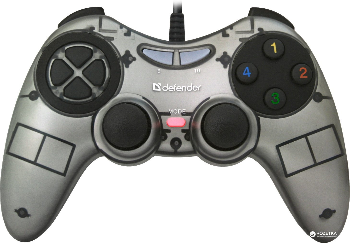 Игровой контроллер Defender Zoom USB Xinput серый