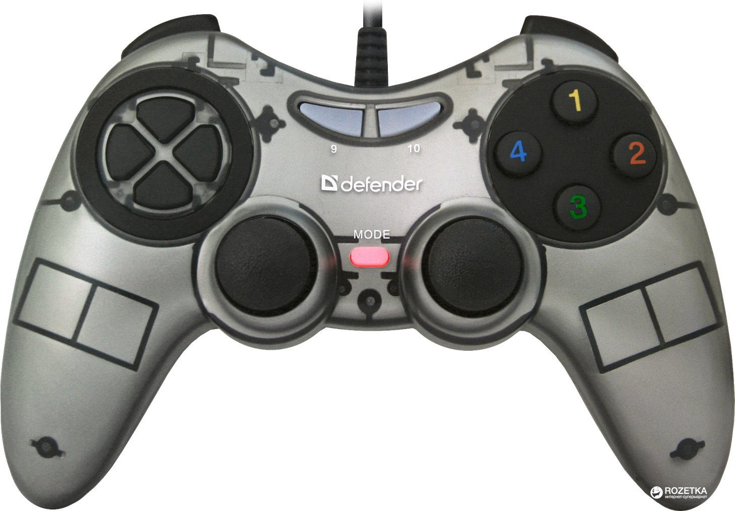 Игровой контроллер Defender Zoom USB Xinput серый купить,NaN