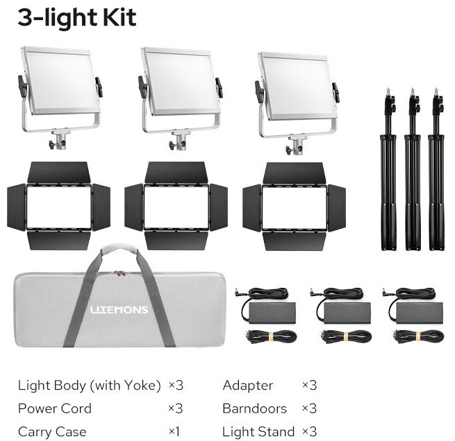 Постоянный свет Godox LITEMONS LP600Bi Kit 3 купить,0