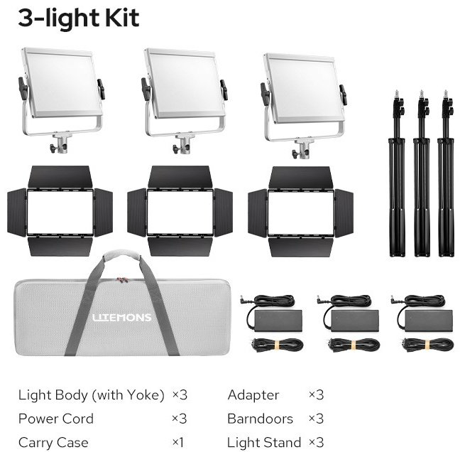 Постоянный свет Godox LITEMONS LP600Bi Kit 3 - ForteMarket Постоянный свет Godox LITEMONS LP600Bi Kit 3 купить,175094