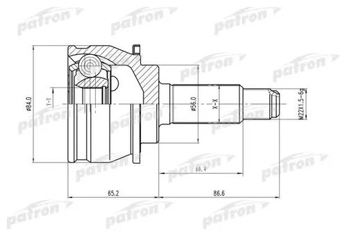 PATRON шрус наружный PCV1247 купить,NaN