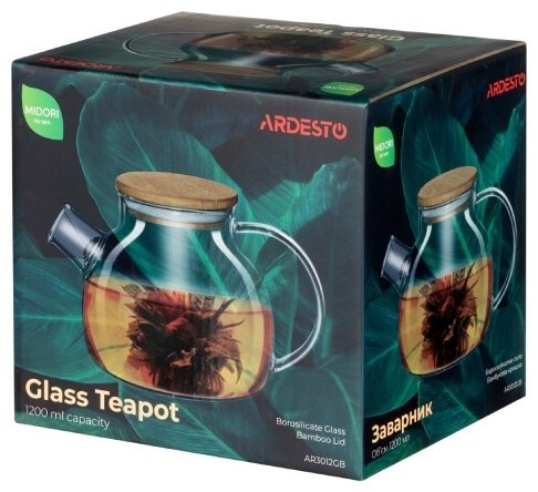 Чайник Ardesto AR3012GB 1.2 л, стекло - ForteMarket Чайник Ardesto AR3012GB 1.2 л, стекло купить,0