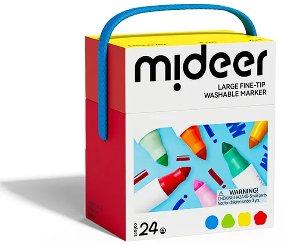 Mideer Смываемые маркеры с тонким наконечником – 24 цвета MD1550 купить,NaN