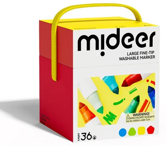 Mideer Смываемые маркеры с тонким наконечником – 36 цветов MD1551