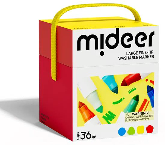 Mideer Смываемые маркеры с тонким наконечником – 36 цветов MD1551 купить,NaN