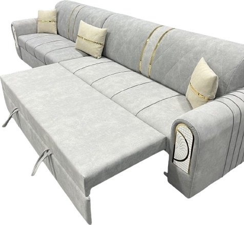 Диван Stool Group Жаннур 346643, 400х100 см, обивка велюр, белый - ForteMarket Диван Stool Group Жаннур 346643, 400х100 см, обивка велюр, белый купить,0