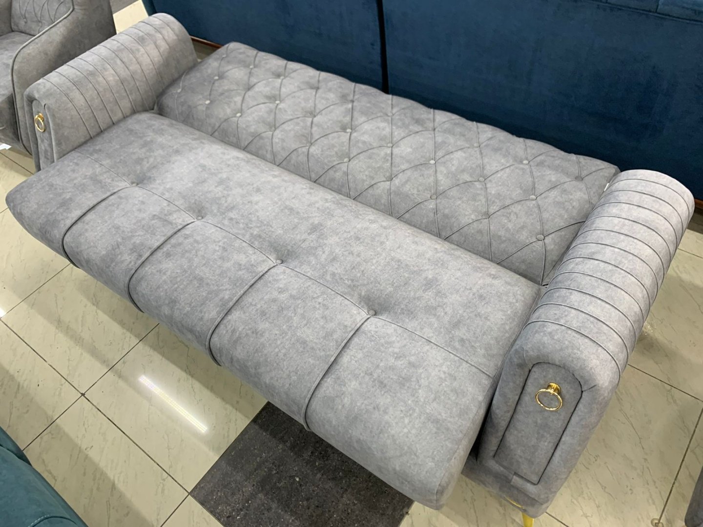 Престиж комплект (2 кресла, диван прямой) обивка букле, серый - ForteMarket Престиж комплект (2 кресла, диван прямой) обивка букле, серый купить,0
