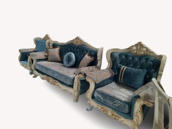 Диван прямой Фараон, 190х65 см, обивка велюр, бирюзовый