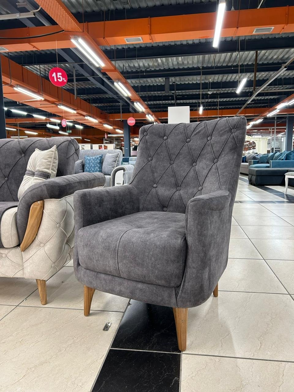 Divalux Grant 642371328 комплект (2 кресла, диван прямой) обивка велюр, серый - ForteMarket Divalux Grant 642371328 комплект (2 кресла, диван прямой) обивка велюр, серый купить,0
