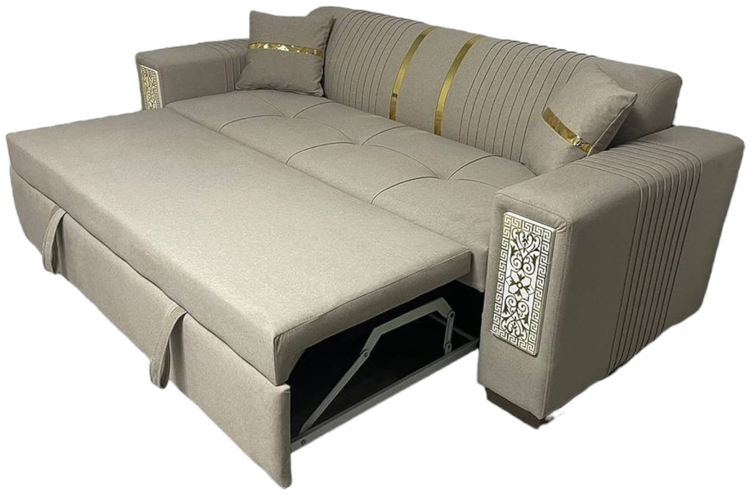 Диван RIM, 230х92 см, обивка микровелюр, бежевый купить,0