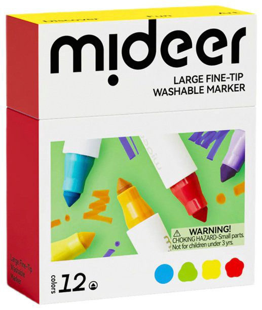 Маркер MiDeer MD1549, 12 шт, 1 мм, мультиколор купить,NaN