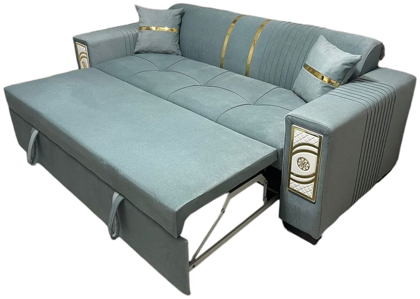 Диван RIM, 230х92 см, обивка микровелюр, голубой купить,NaN