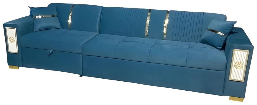 Диван Стайл, 320х80 см, обивка велюр, синий - ForteMarket Диван Стайл, 320х80 см, обивка велюр, синий купить,0