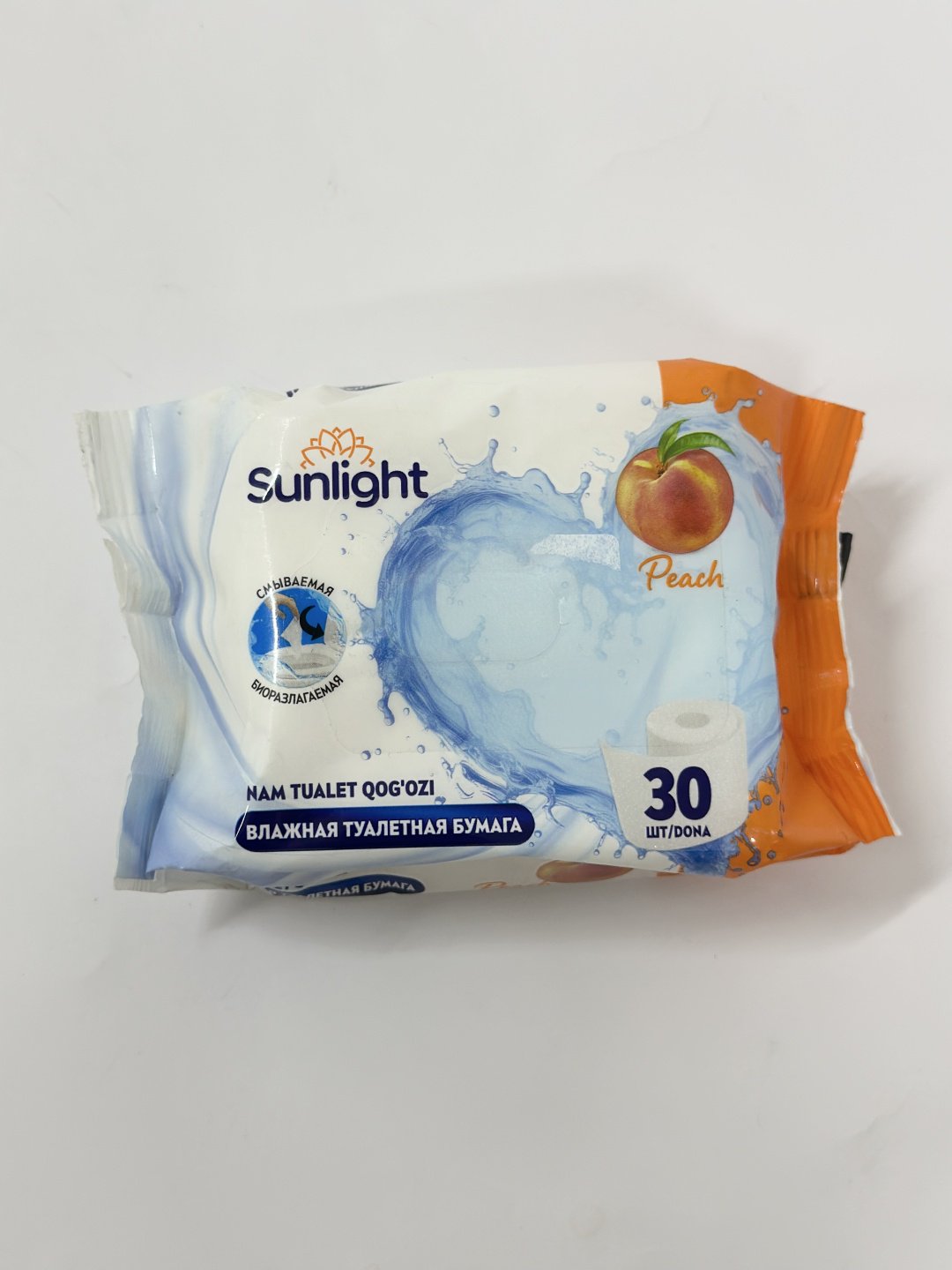 Влажные салфетки Sunlight Peach 30 шт
