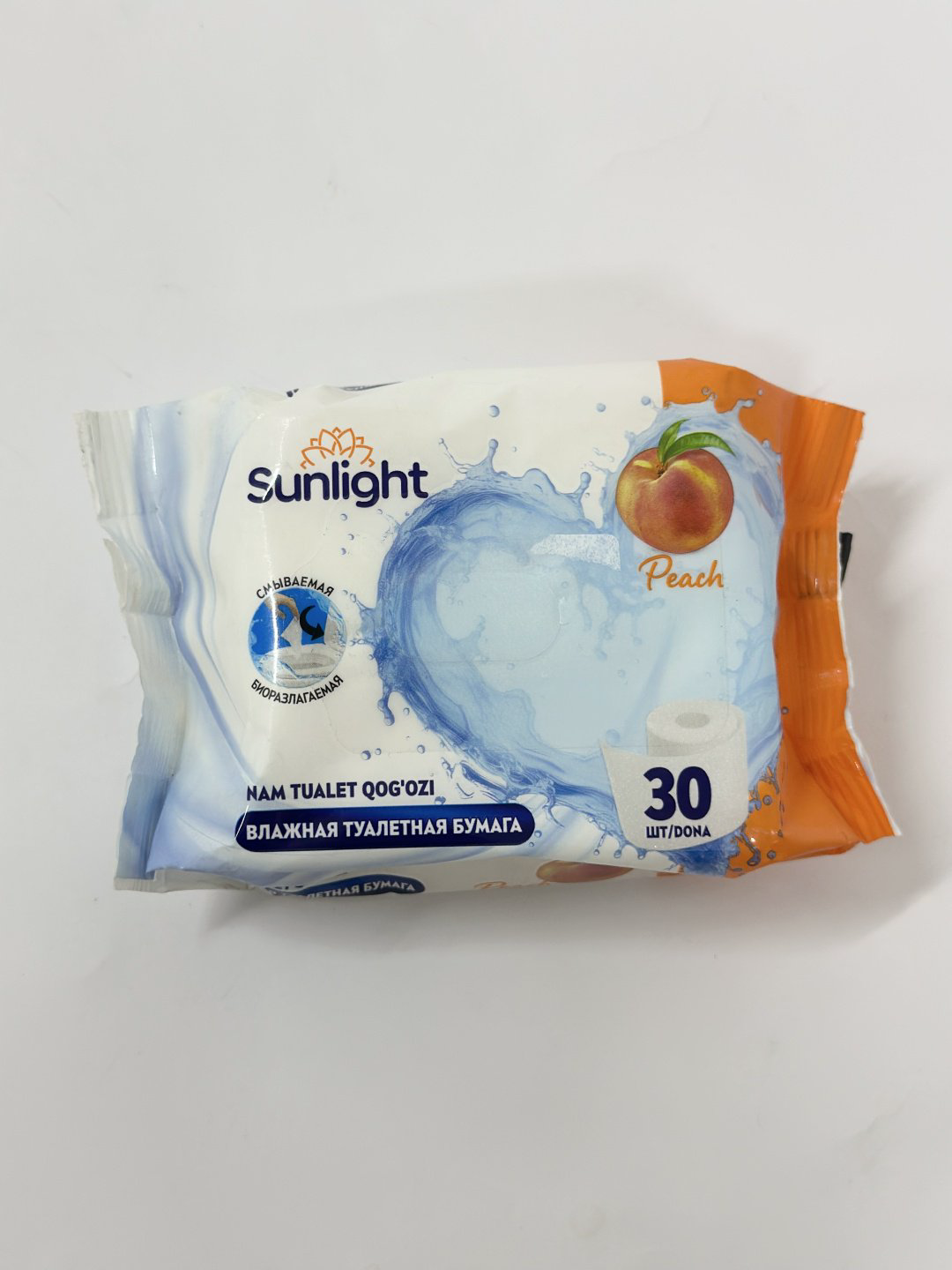 Влажные салфетки Sunlight Peach 30 шт купить,NaN