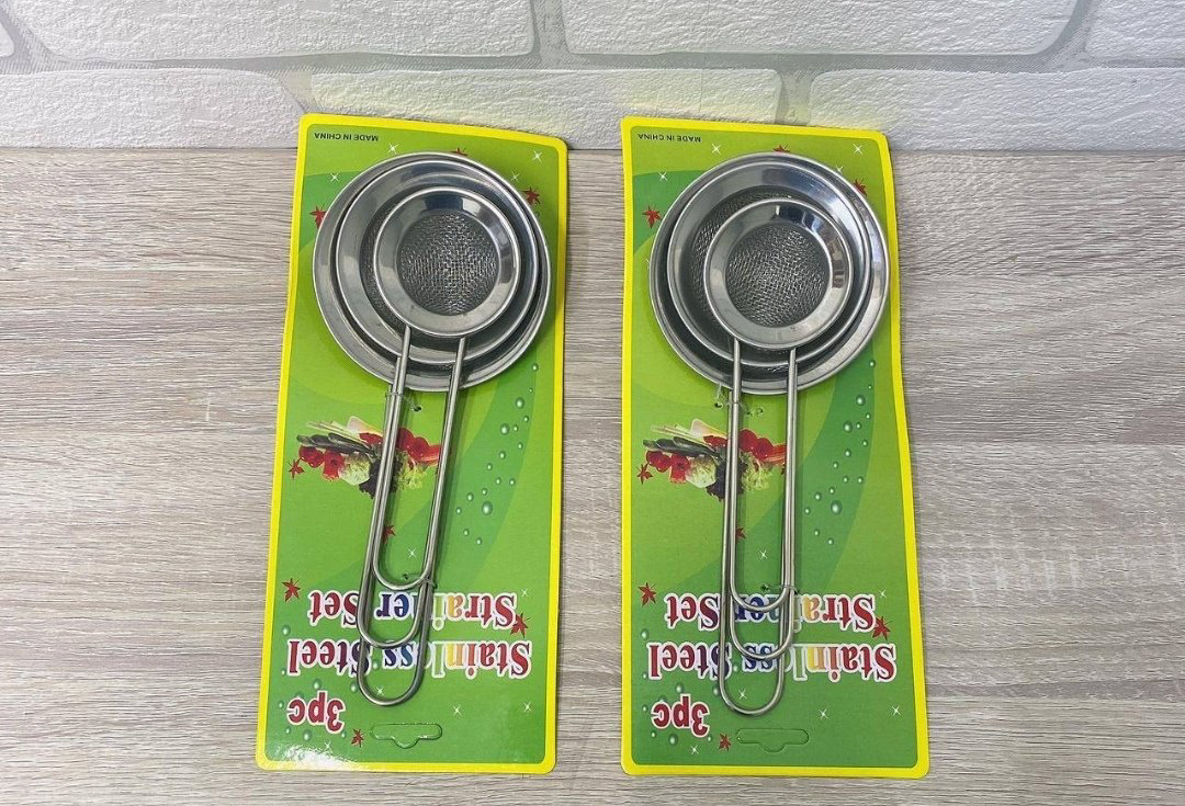 Stainless Steel универсальное сито 123452, металл, 3 шт купить,NaN