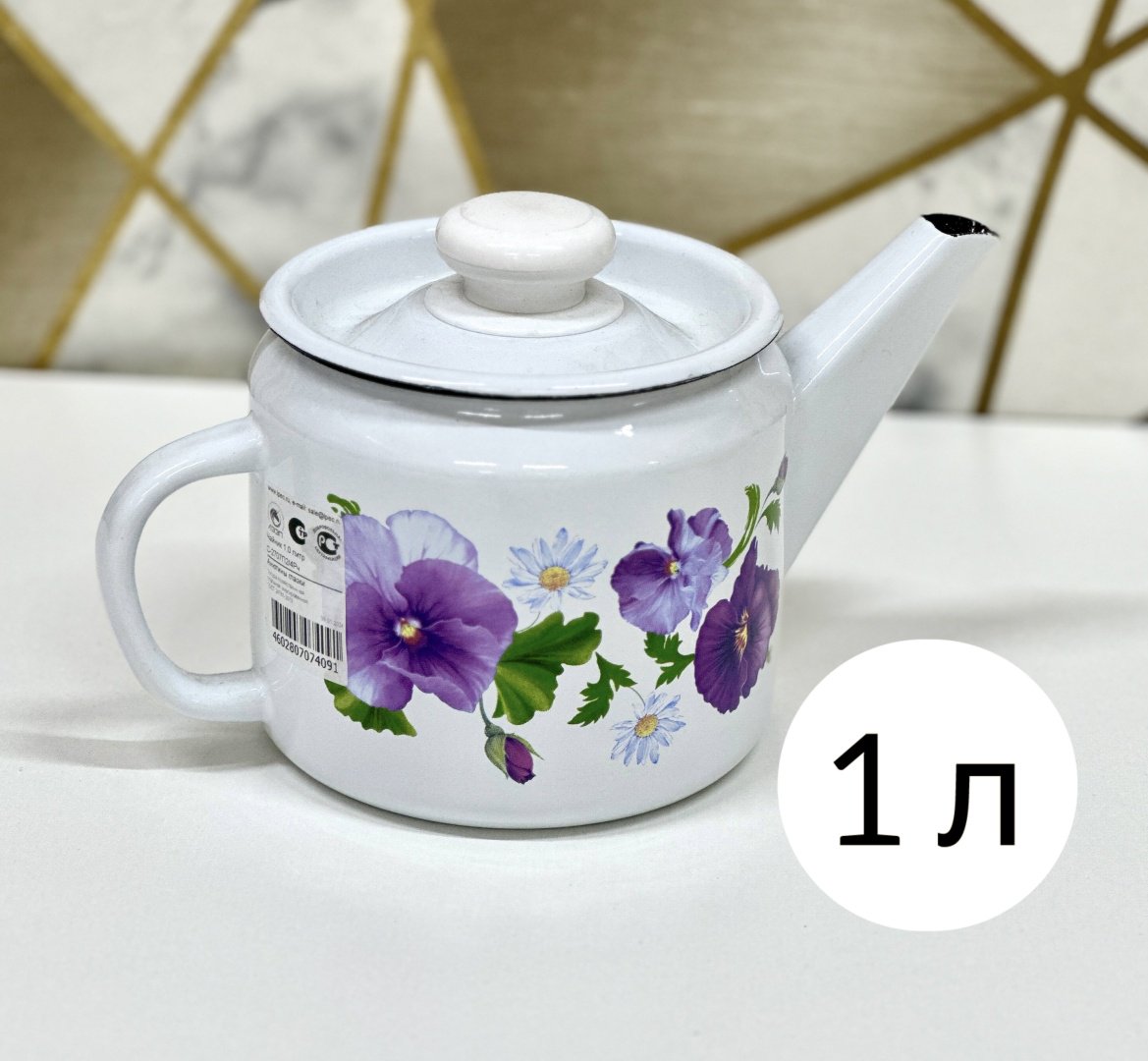 Чайник 1172 1 л, эмаль