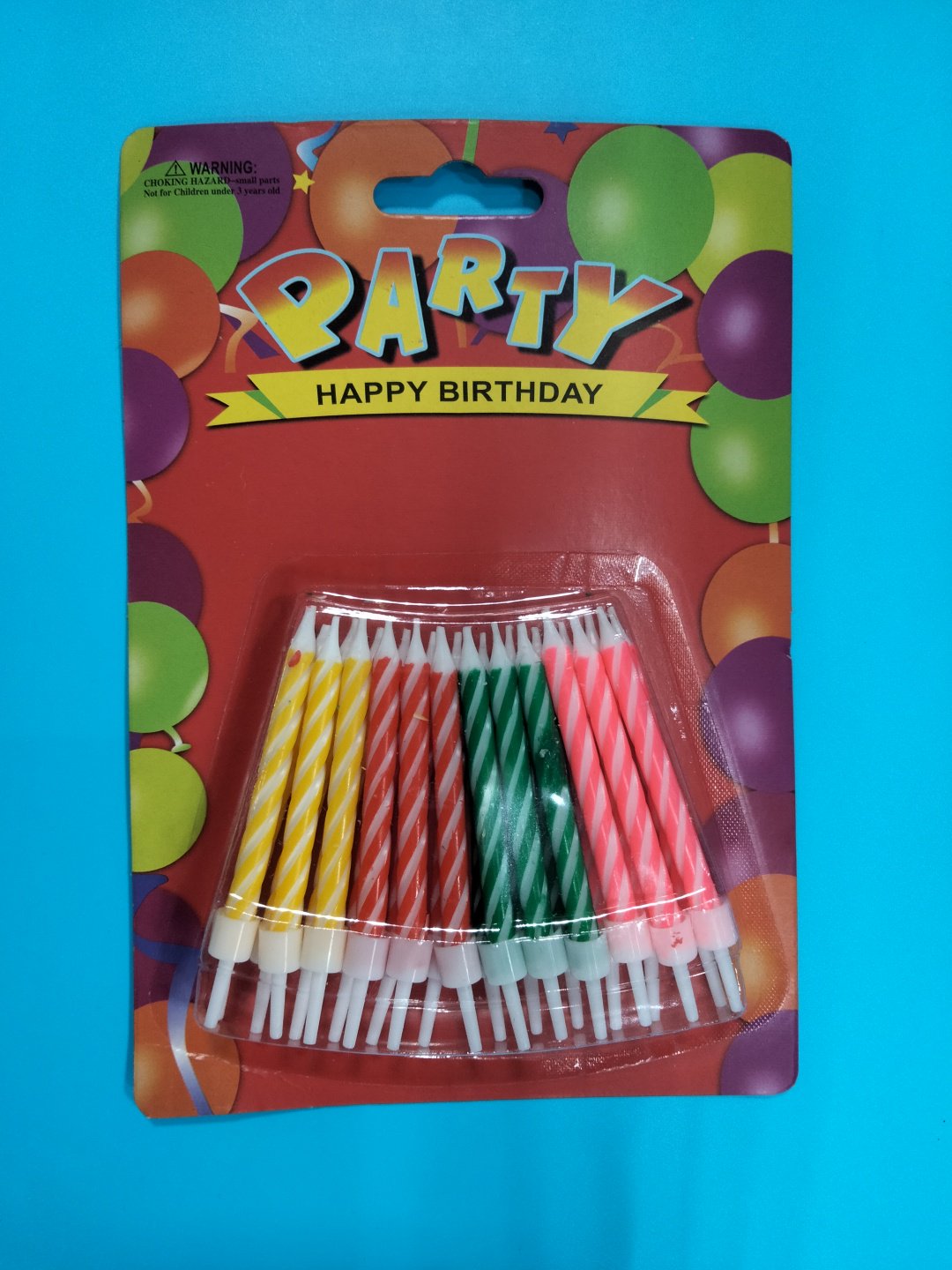 Свеча PARTY цилиндр, 24 шт 6 см