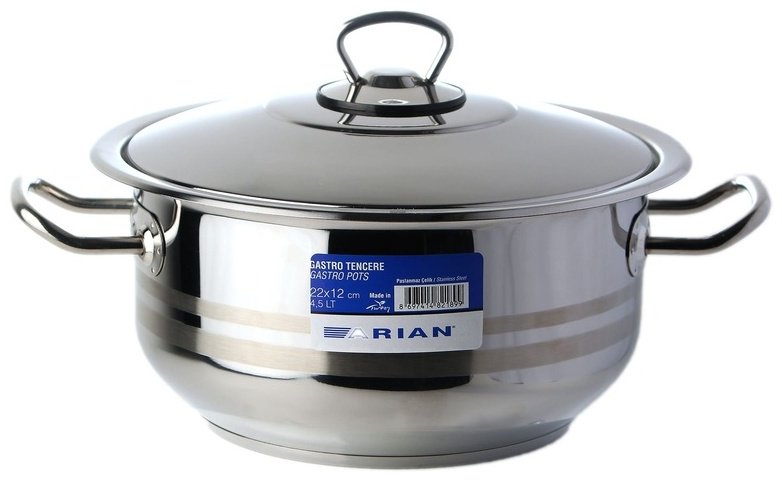 Кастрюля 4 л, Arian Gastro 9175.004 нержавеющая сталь